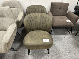 2x Fateuil Vigo Olijf groen